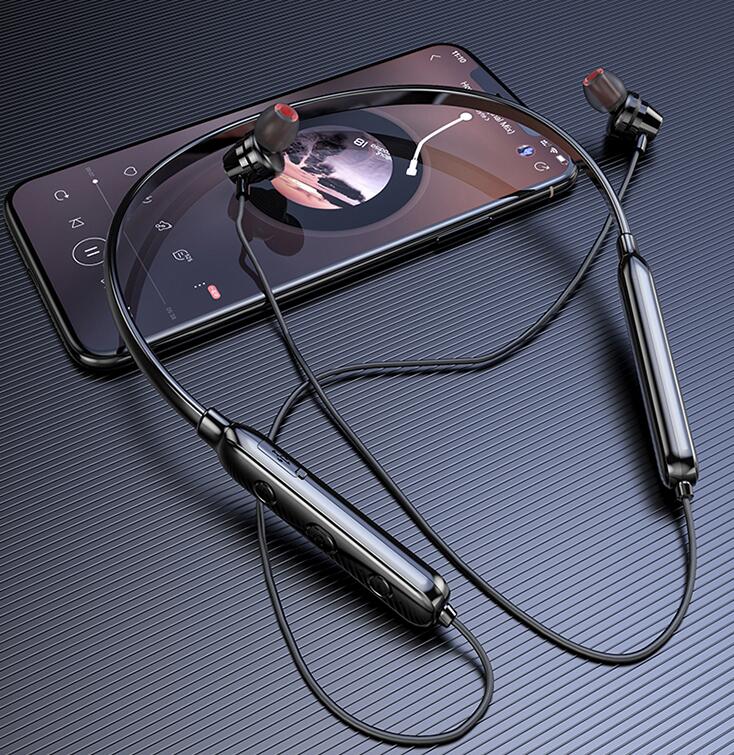 锐族 ruizu F12 WilliamHill官网无线耳机入耳式通用运动挂脖式磁吸长续航苹果华为按键操作