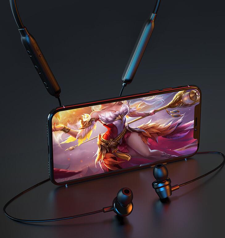 锐族 ruizu F12 WilliamHill官网无线耳机入耳式通用运动挂脖式磁吸长续航苹果华为按键操作