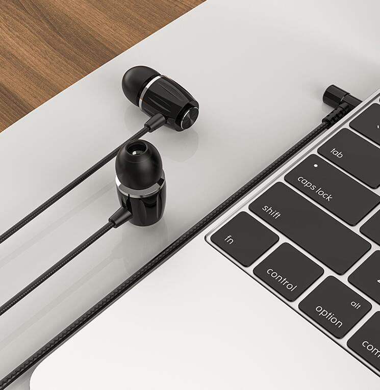 锐族 RuiZu F08 有线耳机3.5mm标准游戏入耳式金属铝合金重低音中高频振膜