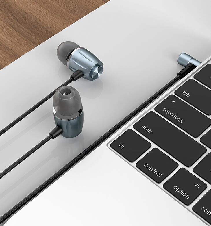 锐族 RuiZu F05 有线耳机3.5mm标准游戏入耳式金属铝合金重低音中高频振膜（送type-c和type-y双TOG头）